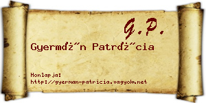 Gyermán Patrícia névjegykártya